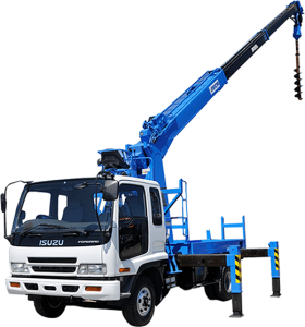 Бурильно-крановая машина Aichi D706 на базе Isuzu Forward
