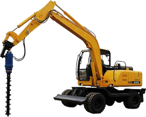 Ямобур на базе колесного экскаватора JCB JS160W