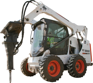 Мини-погрузчик Bobcat S570 с гидромолотом HB980