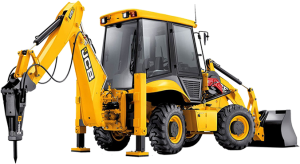 Экскаватор-погрузчик JCB-3CX с гидромолотом Delta F-5